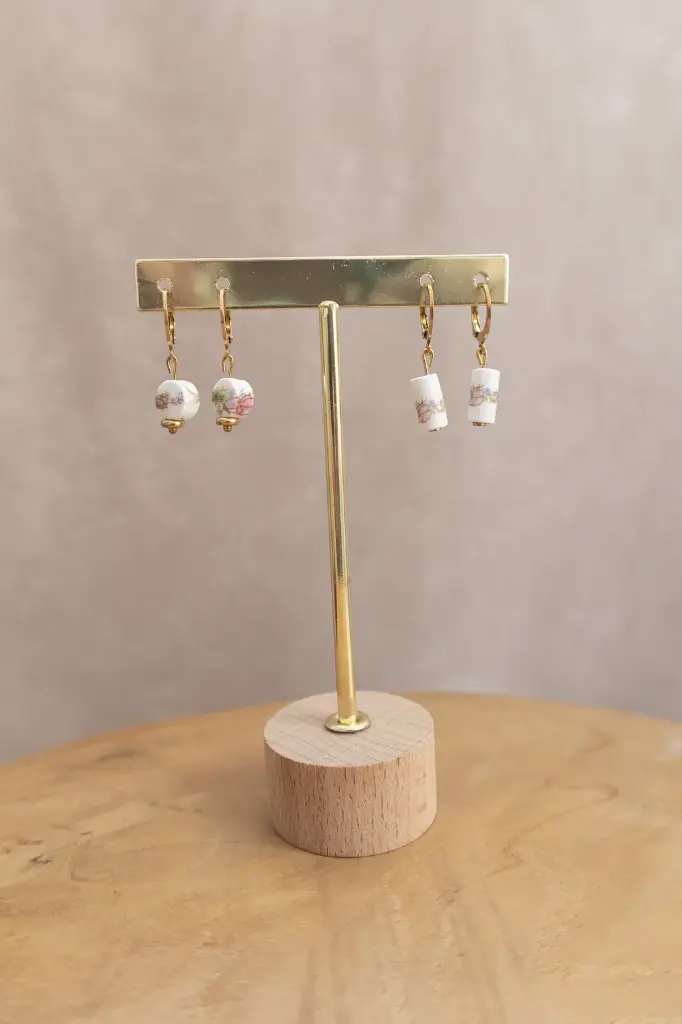 Les Boucles discrètes - perle en céramique