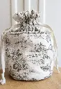 Trousse corolle en gaze de coton