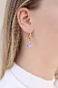 Boucles d'oreilles petite perle carrée