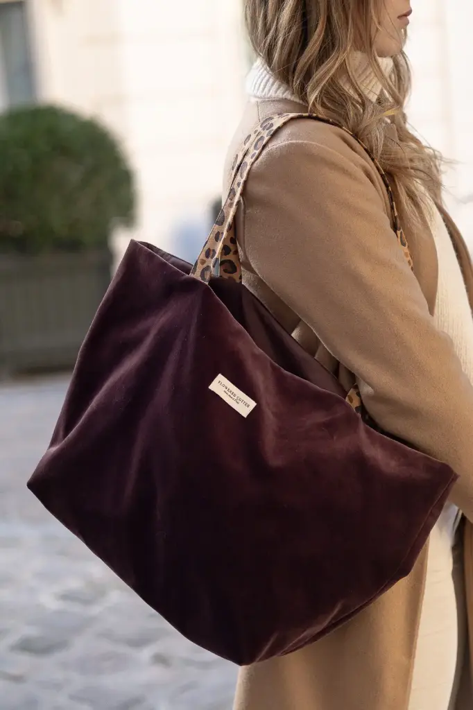 Sac cabas en velours