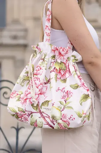 Sac corolle en coton fleuri