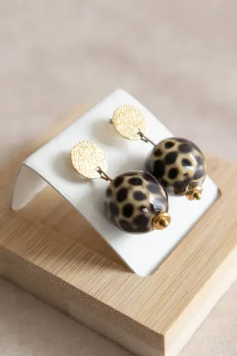 Boucles d'oreilles Léopard